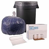Boardwalk X6639SCKR01 33 in. x 39 in. 33 gal. 1.1 mil. Recycled Low-Density Polyethylene Can Liners - Clear (10 Bags/Roll, 10 Rolls/Carton)