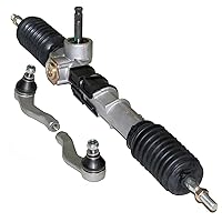 Caltric Rack and Pinion with Tie Rod Ends Compatible with Kawasaki Mule 550 KAF300 1997-2004 C1-C7