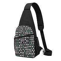 BREAUX Cute Polka Dot Crossbody Chest Bag, Casual Backpack, Small Satchel, Multi-Functional Travel Hiking Backpacks