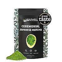 Heapwell Superfoods Japanese Single Origin Ceremonial Matcha Green Tea, 30g (1.06 oz) - Award-Winning 1-Star Great Taste 2021, Kagoshima Sourced