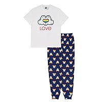 Disney Men's Mickey Mouse 2-Piece Loose-fit Pajamas Set
