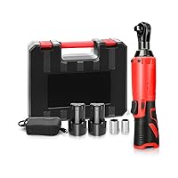 3/8 Cordless Electric Ratchet Wrench Wrenches Set 45 N.m 400RPM Power 12V 1300mAh, 2 Sockets (10mm 12mm) And Charger Trigger Angle Tool (6 Sets)