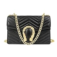 JBB Crossbody Shoulder Purse for Women - Snake Printed Leather Evening Clutch Chain Strap Small Satchel Bag