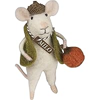 Primitives by Kathy Fall Themed Home Décor Felt Critter Featuring Milo The Mouse with A Pumpkin