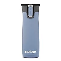 Contigo West Loop Stainless Steel Vacuum-Insulated Travel Mug with Spill-Proof Lid, Keeps Drinks Hot up to 5 Hours and Cold up to 12 Hours, 20oz Earl Grey