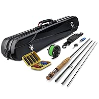 Sougayilang Fly Fishing Rod, Lightweight Ultra-Portable 4 Pieces Graphite  Fly Rod for Complete Starter 5/6wt, 7/8wt Rod for Traveling