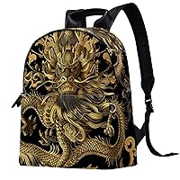Travel Backpack,Small Backpack,Carry on Backpack,Chinese Golden Style Dragon,Backpack