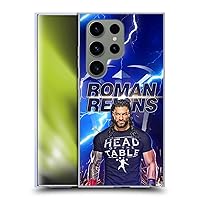 Head Case Designs Officially Licensed WWE Lightning Roman Reigns Soft Gel Case Compatible with Samsung Galaxy S24 Ultra 5G