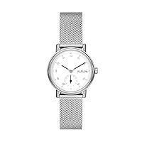 Skagen Kuppel Lille or Riis Lille Minimalist Women's Watch with Stainless Steel Bracelet, Mesh or Leather Band