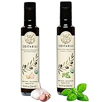 Bruschetta Seasoning Extra Virgin Olive Oils. Basil & Garlic Infused Extra Virgin Olive Oils. All organic and single-sourced in Italy - 2 x 8.45 Fl.Oz. - Costabile