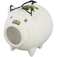 Banko Ware 08853 Mini Mosquito Repellent Incense, Pig, Mosquito Repellent Holder, Stand, White, Height 4.3 inches (11 cm), Made in Japan