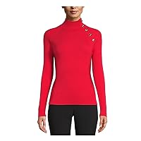 Anne Klein Womens Red Long Sleeve Wear to Work Sweater XS