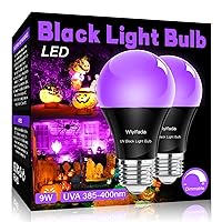 Kapata 15W LED UV Black Light Bulb Energy Saving UV Black Lights UVA Level 395-400nm, Glow in The Dark , 100W Black Fluorescent Light Equivalent E26