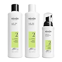 Nioxin System Kits, Hair Strengthening & Thickening Treatments, Treat & Hydrate Sensitive or Dry Scalp, For All Hair Thinning Types, Trial Size
