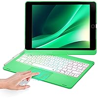 BABG iPad 9th Generation Case with Keyboard, 360° Rotatable Backlit Keyboard with Pencil Holder for 10.2 inch iPad 9th Gen 2021/ 8th Gen 2020/ 7th Gen 2019 and iPad Air 3 / Pro 10.5