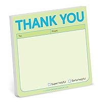 1-Count Knock Knock Thank You Note Sticky Note Pad, 3 x 3-inches