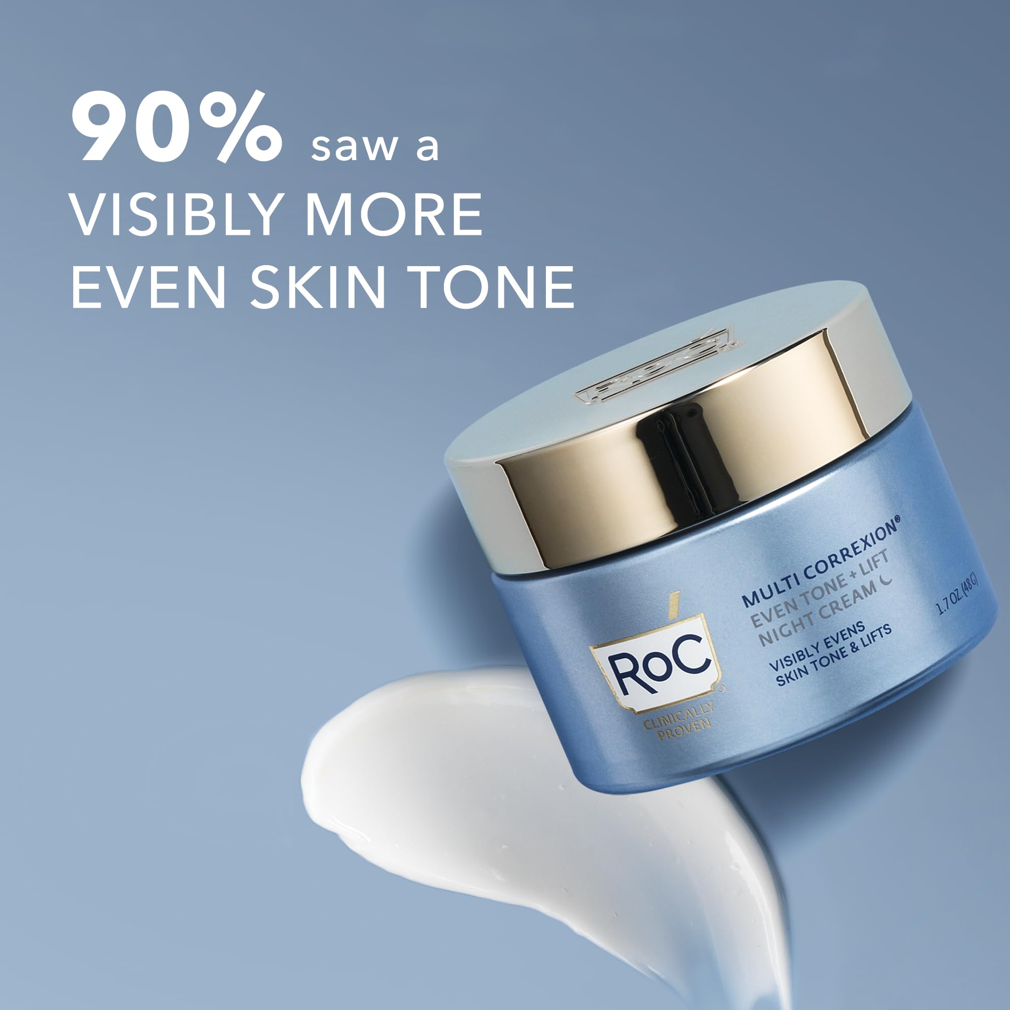 RoC Multi Correxion 5 in 1 Restoring/Anti Aging Facial Night Cream with Hexinol, 1.7 Oz (Packaging May Vary)