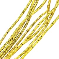 10g 1.5mm French Bullion Wire, Square Copper Wire Metallic Coil Wire for DIY Crafts Embroidery Beading Jewelry Making,Gold
