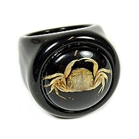 Crab Black Ring Size 7