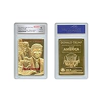 Donald Trump Triple Image Signature Edition 23K Gold Card Limited and Numbered of 5000 - Graded GEM-Mint 10