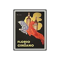 Poster Master Vintage Food & Drink Poster - Retro Florio Cinzano Print - Alcohol Art - Gift for Him, Men, Bartender - Advertising Wall Decor for Bar, Man Cave, Kitchen - 16x20 UNFRAMED Wall Art