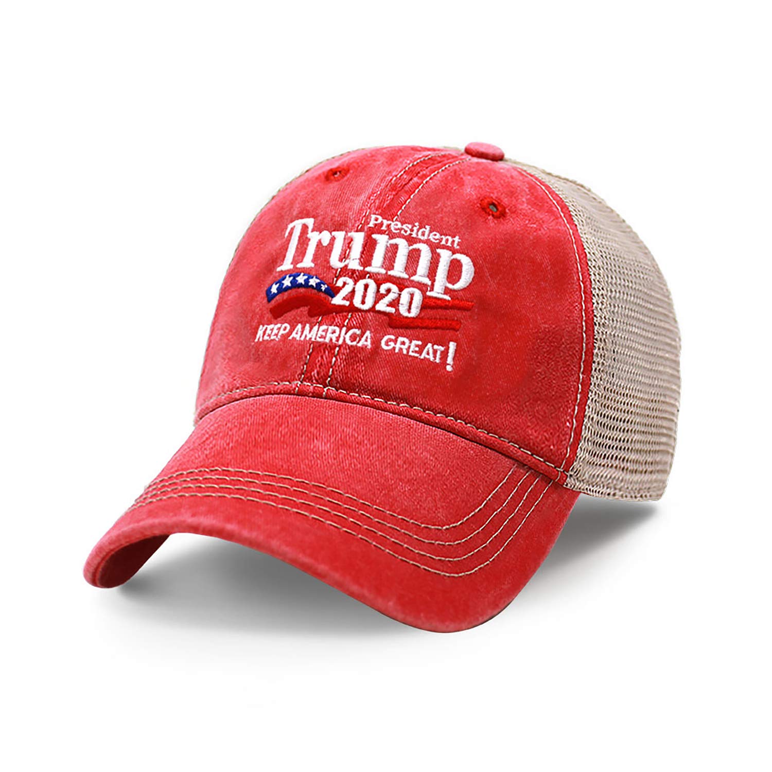 CHOK.LIDS Trump 2024 Keep America Great Campaign Embroidered US Hat Baseball Trucker Cap New TC101/2