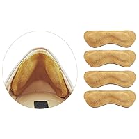 Premium Leather Heel Grips Liner Cushions Inserts for Shoes Too Big, Heel Pads for Heel Pain,Filler Protect Improved Women Men Shoe Fit and Comfort, Khaki,3 Pairs (0.35 inch Thicker)
