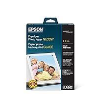 Epson S041464 Premium Photo Paper, 68 lbs., High-Gloss, 5 x 7 (Pack of 20 Sheets)
