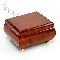 Simple Yet Beautiful and Classy Wooden Music Jewelry Box - Many Songs to Choose - Here Comes The Sun
