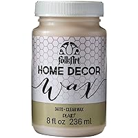 FolkArt Home Decor Chalk Furniture & Craft Paint in Assorted Colors, 8 ounce, Clear Wax