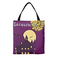 Custom Tote Bags Personalized Canaves Tote Bags with your Name Halloween Tote Bags Customized Tote Bags for Shopping Gift