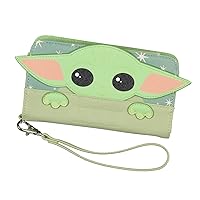 Star Wars Grogu Baby Yoda The Child Snap-Closure Wristlet Wallet w/Wrist Strap