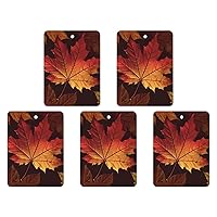 Car Air Fresheners 6 Pcs Hanging Air Freshener for Car Fall Autumn Leaves Aromatherapy Tablets Hanging Fragrance Scented Card for Car Rearview Mirror Accessories Scented Fresheners for Bedroom Bathroo