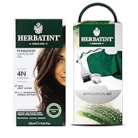 Herbatint Permanent Hair Color in 4N Chestnut with Application Kit