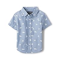 The Children's Place Boys' and Toddler Short Sleeve Button Down Shirt