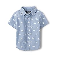 The Children's Place Big Boys' Short Sleeve Button Down Shirt