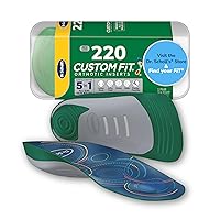 Dr. Scholl’s® Custom Fit® Orthotics 3/4 Length Inserts, CF 220, Customized for Your Foot & Arch, Immediate All-Day Pain Relief, Lower Back, Knee, Plantar Fascia, Heel, Insoles Fit Men & Womens Shoes