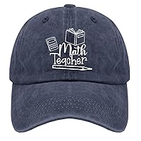 Math Teacher hat for Men Vintage Cotton Washed Baseball Caps Adjustable Low Profile Dad Hat Crazy