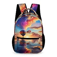 Hot Air Balloons Laptop Backpack Cute Daypack for Camping Shopping Traveling