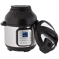 Instant Pot Duo Crisp 9-in-1 Electric Pressure Cooker and Air Fryer Combo with Stainless Steel Pot, Pressure Cook, Slow Cook, Air Fry, Roast, Steam, Sauté, Bake, Broil and Keep Warm