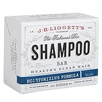 J·R·LIGGETT'S All-Natural Shampoo Bar, Moisturizing Formula - Supports Strong and Healthy Hair - Nourish Follicles with Antioxidants and Vitamins - Detergent and Sulfate-Free, One 3.5 Ounce Bar