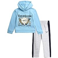 Reebok Baby Boys' Active Sweatsuit - 2 Piece Fleece Hoodie Sweatshirt and Jogger Sweatpants – Clothing Set: Toddler/Boy, 2T-7
