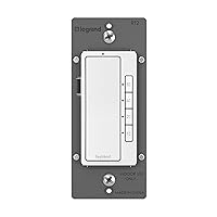 Legrand Radiant RT2WCCV4 4 Button Countdown Timer Light Switch with LED Locator Light for Fan or Lights, 60 Minute, 40 Minute, 20 Minute, and 10 Minute Settings, White, 1 Count