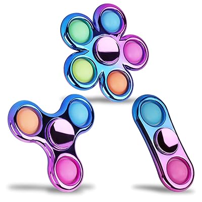 Mua FIGROL Pop Simple Fidget Spinner 3 Pack, Push Bubble Metal-Looking Fidget  Spinners, Pop Bubble Rainbow Fidget Toys Spinners for ADHD Anxiety, Stress  Relief Sensory Toy Party Favor for Kids trên