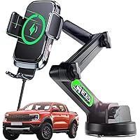 Truck Phone Holder Mount Wireless Charger for Car 15W Smart Fast Charging Pick-Up Windshiele and Dashboard,Truck Accessories,for iPhone Samsung LG