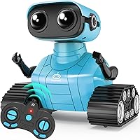 Robot Toys Remote Control Robot Toy Rechargeable Emo Robot with Auto-Demonstration Kids Robot RC Robot for Kids Smart Robot Gift for Children Age 3 Years and Up Blue