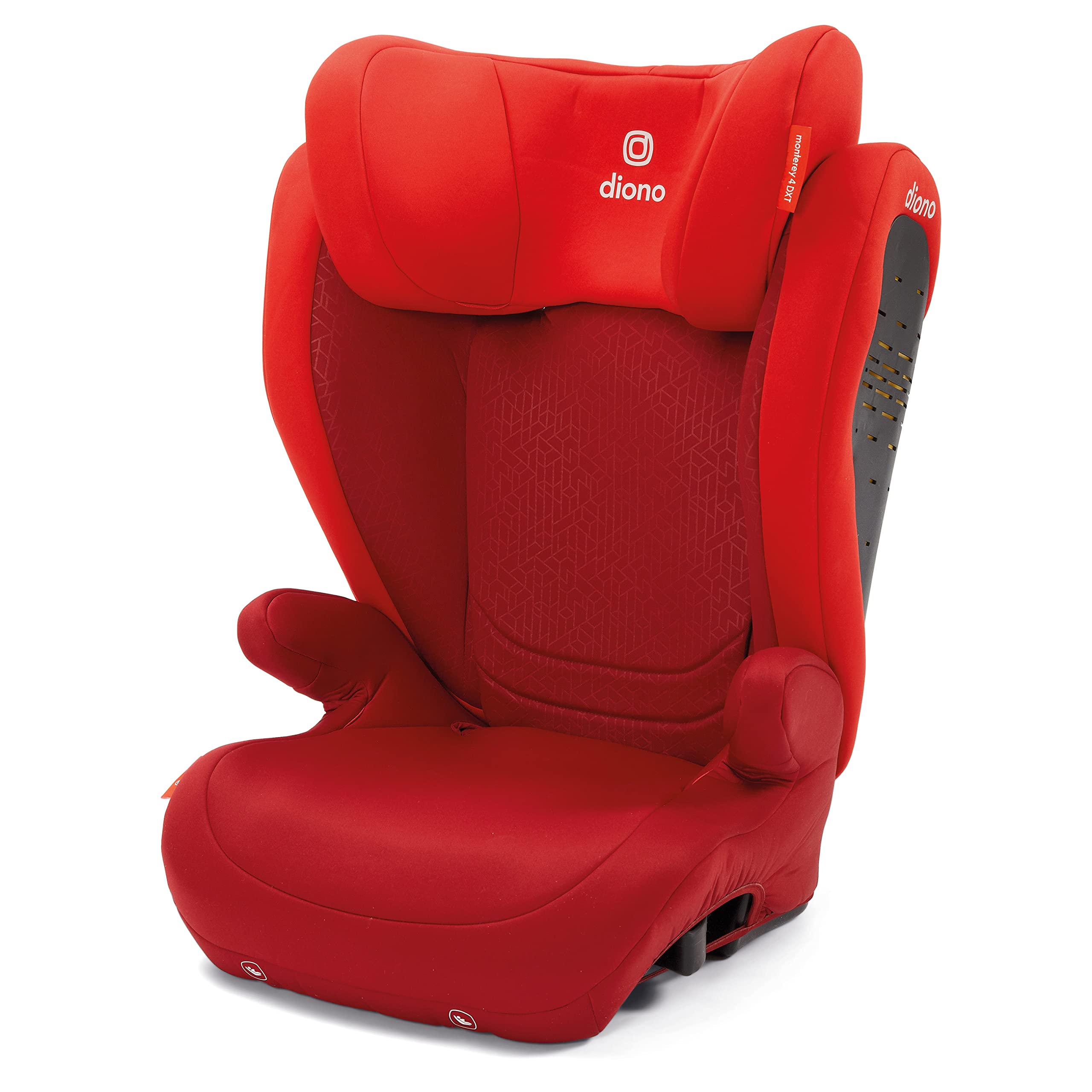 Diono Monterey 4DXT Latch, 2-in-1 High Back Booster Car Seat with Expandable Height, Width, Advanced Side Impact Protection, 8 Years 1 Booster, Red
