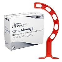 Dynarex Berman Oral Airway Assist Device - Disposable Airway Adjuncts - Slotted Sides, Midway Opening, Color-Coded Bite Lock - 100mm Adult, 100-Count