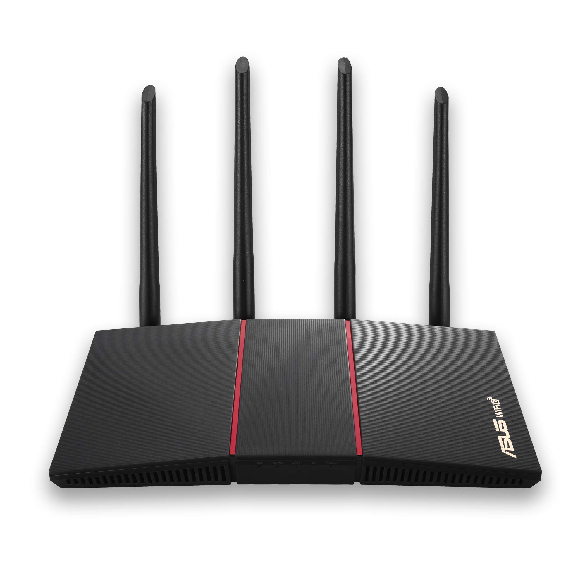 ASUS RT-AX55 (AX1800) Dual Band WiFi 6 Extendable Router, Subscription-free Network Security, Instant Guard, Parental Controls, Built-in VPN, AiMesh Compatible, Gaming & Streaming, Smart Home, black