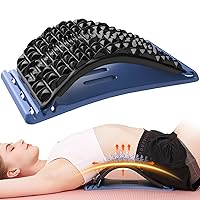 Back Cracker Device Back Stretcher for Lower Back Pain Relief, Multi-Level Adjustable Spine Board for Herniated Disc, Sciatica, Scoliosis, Lower and Upper Back Support With EVA Cover (Black)